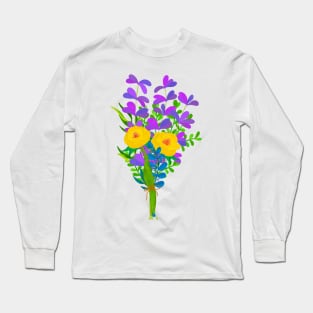 Lavender and Rose Bouquet Long Sleeve T-Shirt